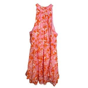NWOT Sienna Sky Dress Floral Pattern orange pink